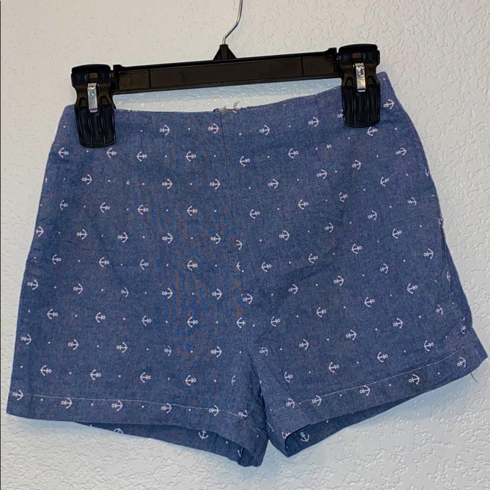 High Waisted Anchor Shorts